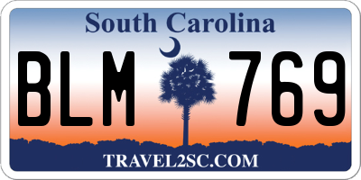 SC license plate BLM769