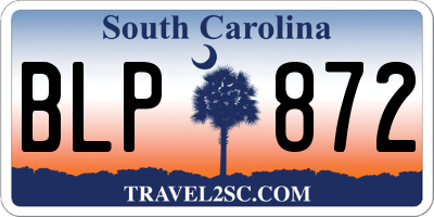 SC license plate BLP872