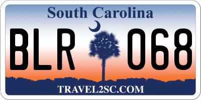 SC license plate BLR068