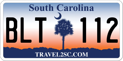 SC license plate BLT112