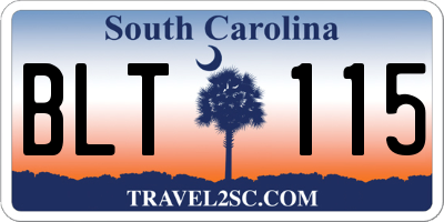 SC license plate BLT115