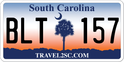 SC license plate BLT157