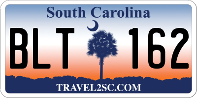SC license plate BLT162
