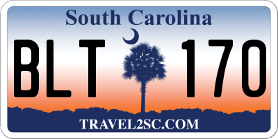 SC license plate BLT170