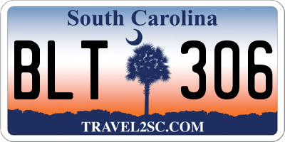 SC license plate BLT306