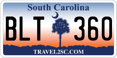 SC license plate BLT360