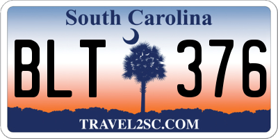 SC license plate BLT376