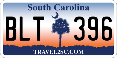 SC license plate BLT396