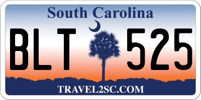 SC license plate BLT525