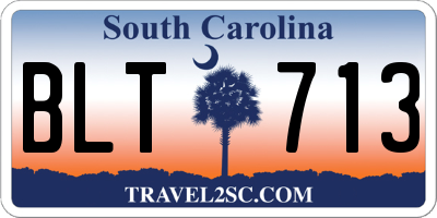 SC license plate BLT713