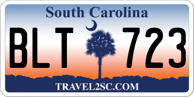 SC license plate BLT723