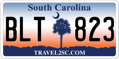 SC license plate BLT823
