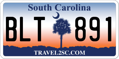 SC license plate BLT891