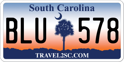 SC license plate BLU578