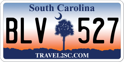 SC license plate BLV527