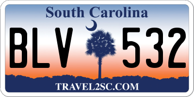 SC license plate BLV532