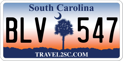 SC license plate BLV547
