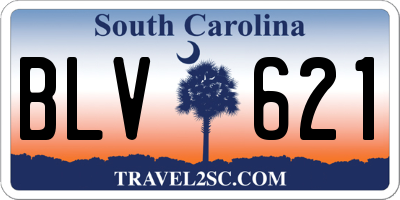 SC license plate BLV621