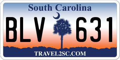 SC license plate BLV631