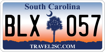 SC license plate BLX057