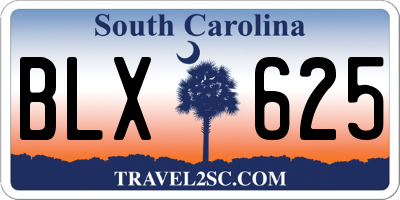 SC license plate BLX625