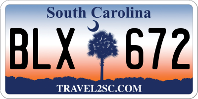SC license plate BLX672