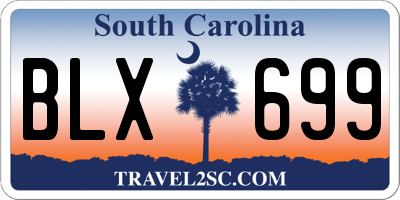 SC license plate BLX699