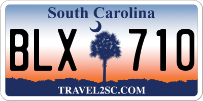 SC license plate BLX710