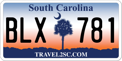 SC license plate BLX781