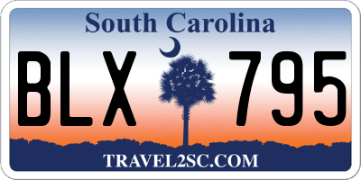 SC license plate BLX795