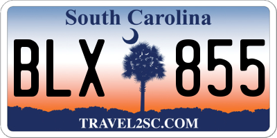SC license plate BLX855