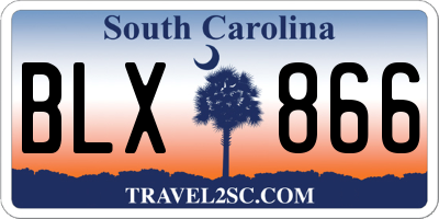 SC license plate BLX866