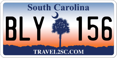 SC license plate BLY156