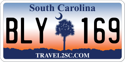 SC license plate BLY169