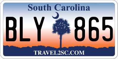 SC license plate BLY865