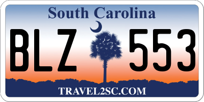 SC license plate BLZ553