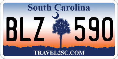SC license plate BLZ590
