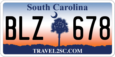 SC license plate BLZ678