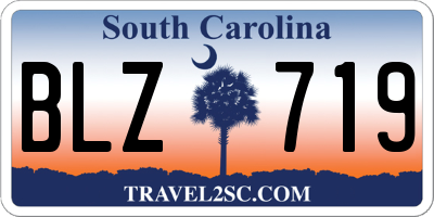 SC license plate BLZ719