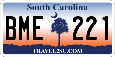 SC license plate BME221