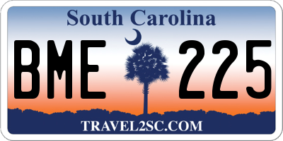 SC license plate BME225