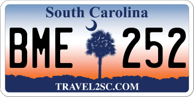 SC license plate BME252