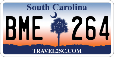 SC license plate BME264