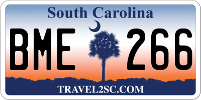 SC license plate BME266