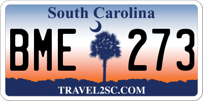 SC license plate BME273