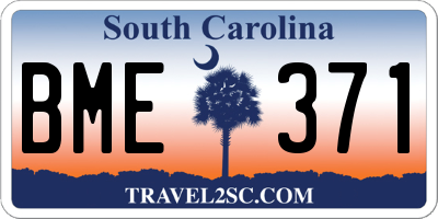SC license plate BME371