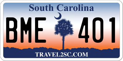 SC license plate BME401