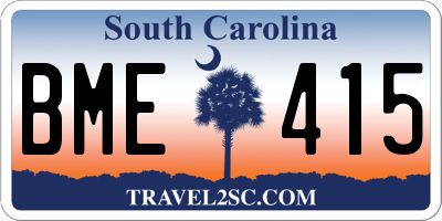 SC license plate BME415