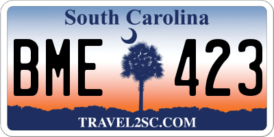 SC license plate BME423