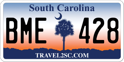 SC license plate BME428
